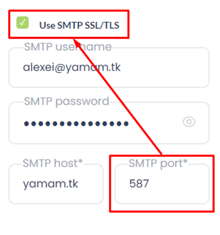 How to configurate SMTP