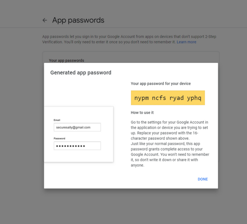 generate an app password